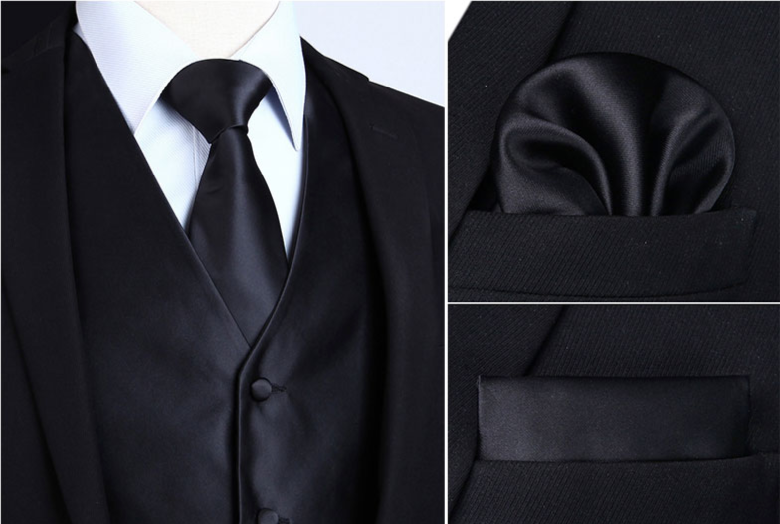 Black Vest Set vest    - Sophisticated Gentlemen