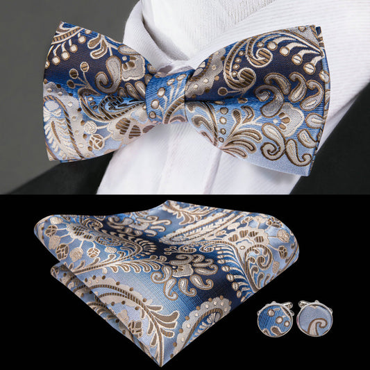 A Garden In The Rain Silk Bow Tie bow tie    - Sophisticated Gentlemen