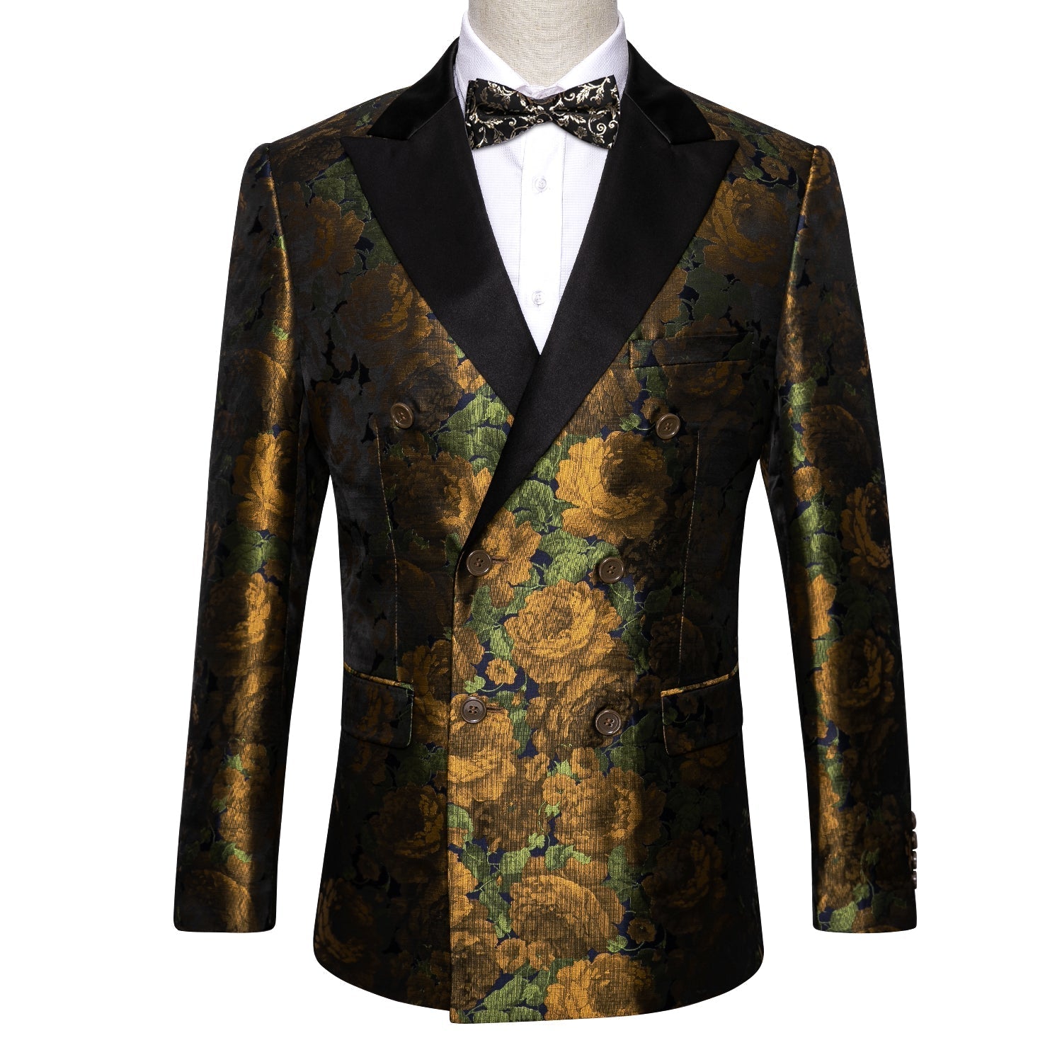 Green Camo Double Breasted Tuxedo Jacket tuxedo S (38)   - Sophisticated Gentlemen