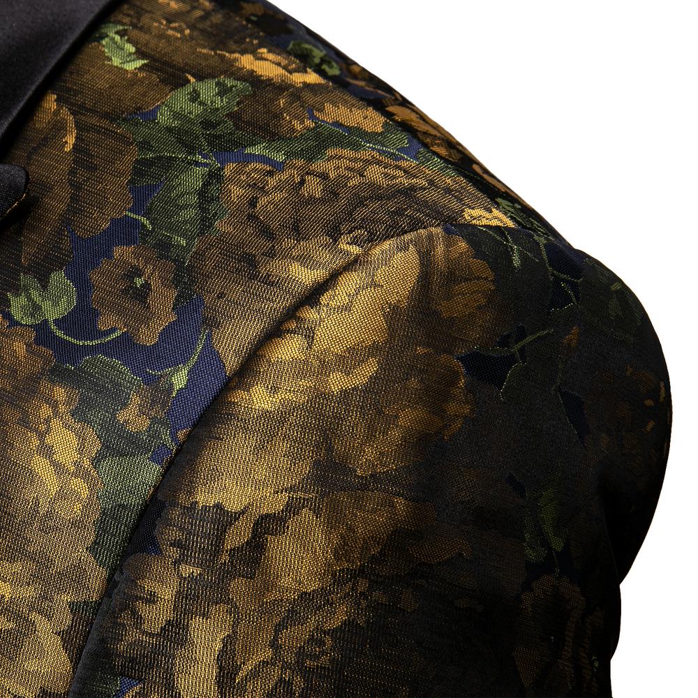Green Camo Double Breasted Tuxedo Jacket tuxedo    - Sophisticated Gentlemen