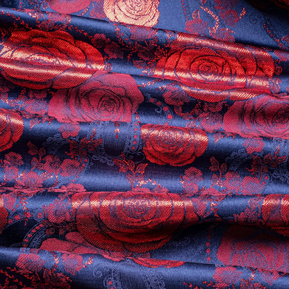 Blue and Red Floral Tuxedo Jacket tuxedo    - Sophisticated Gentlemen