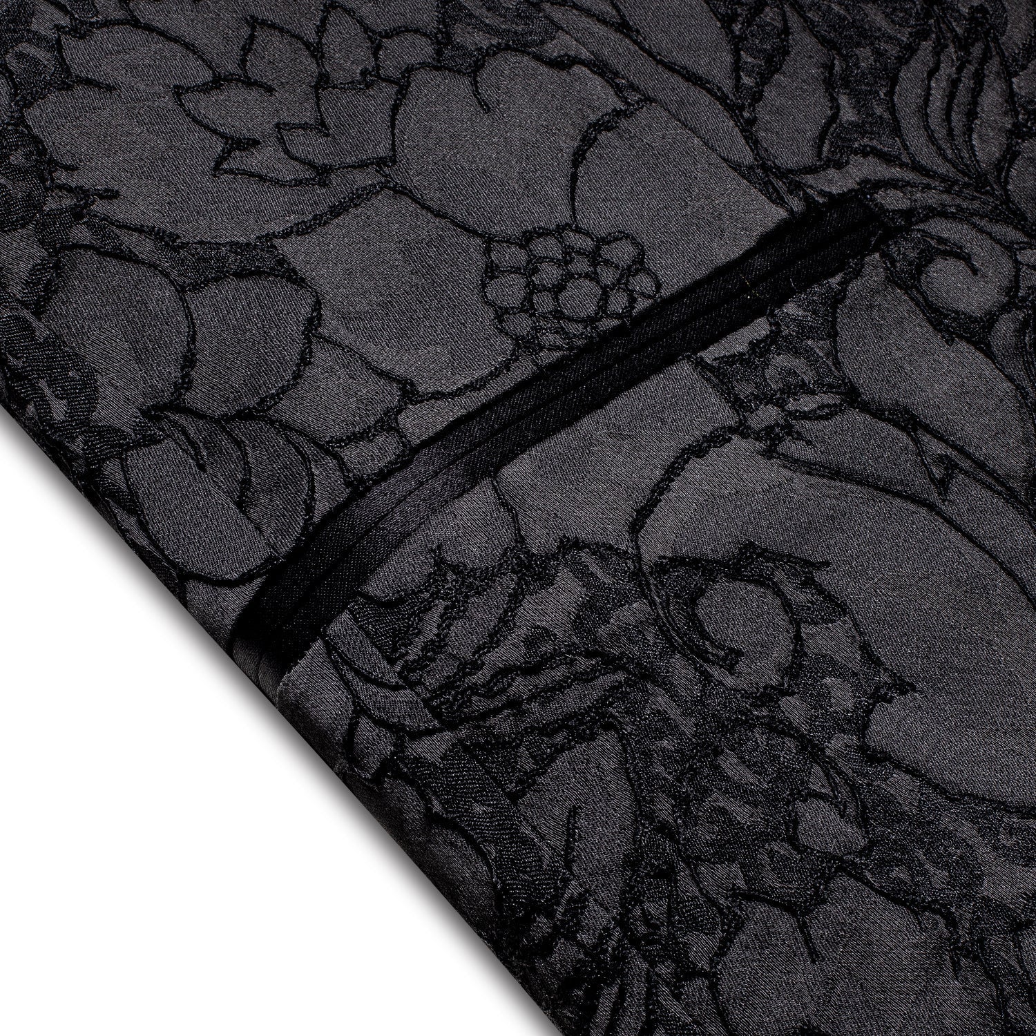 Black Embroidered Floral Tuxedo Jacket tuxedo    - Sophisticated Gentlemen