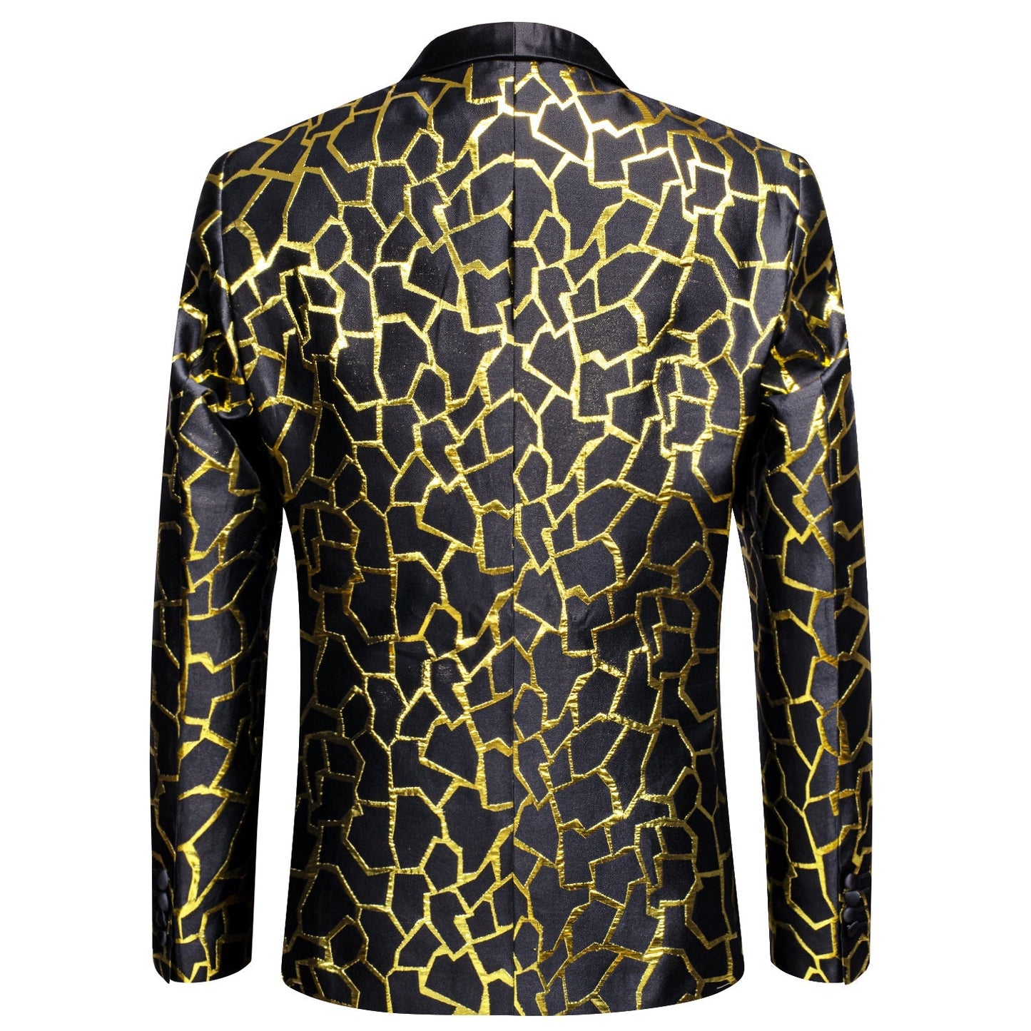 Black and Gold Tuxedo Jacket tuxedo    - Sophisticated Gentlemen