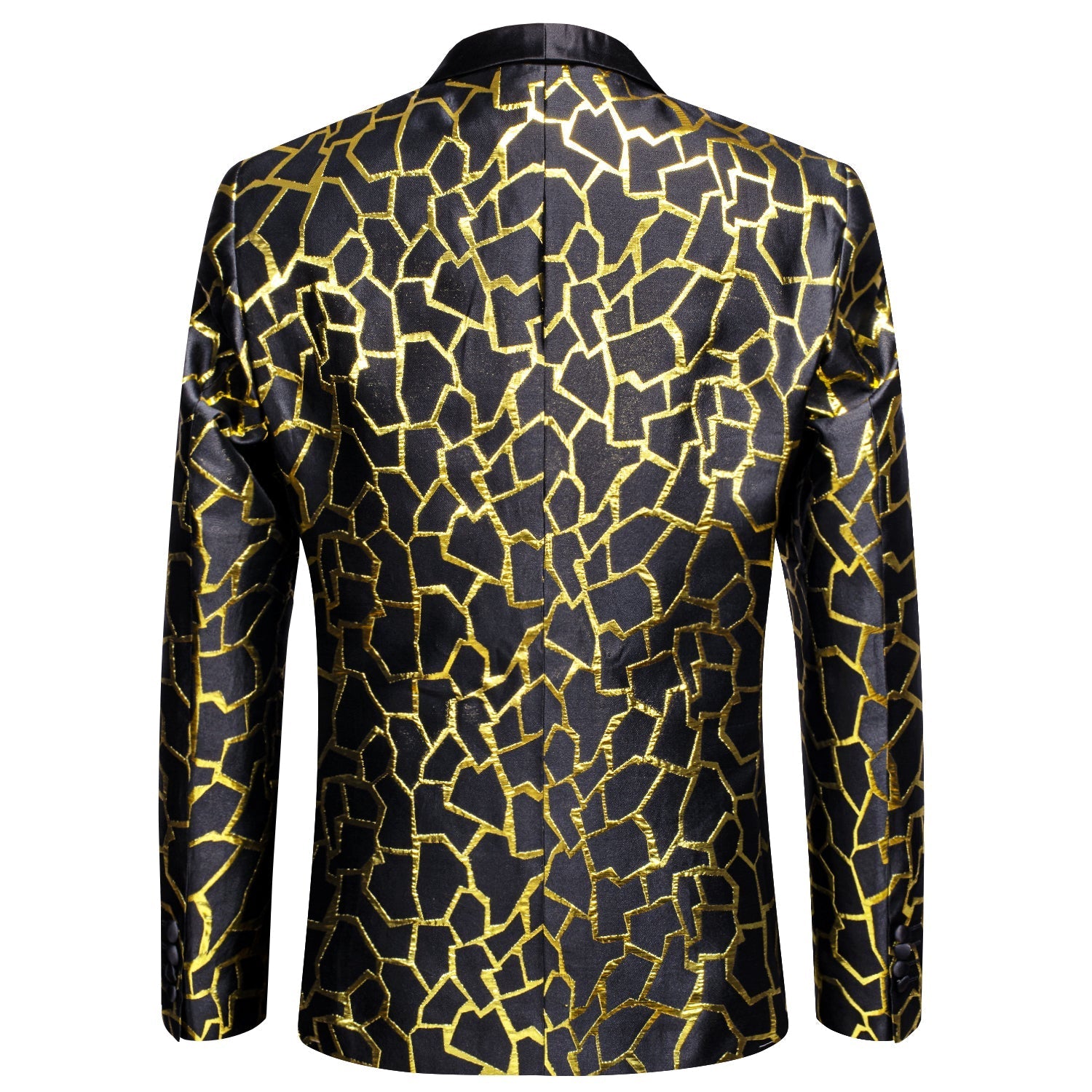 Black and Gold Tuxedo Jacket tuxedo    - Sophisticated Gentlemen