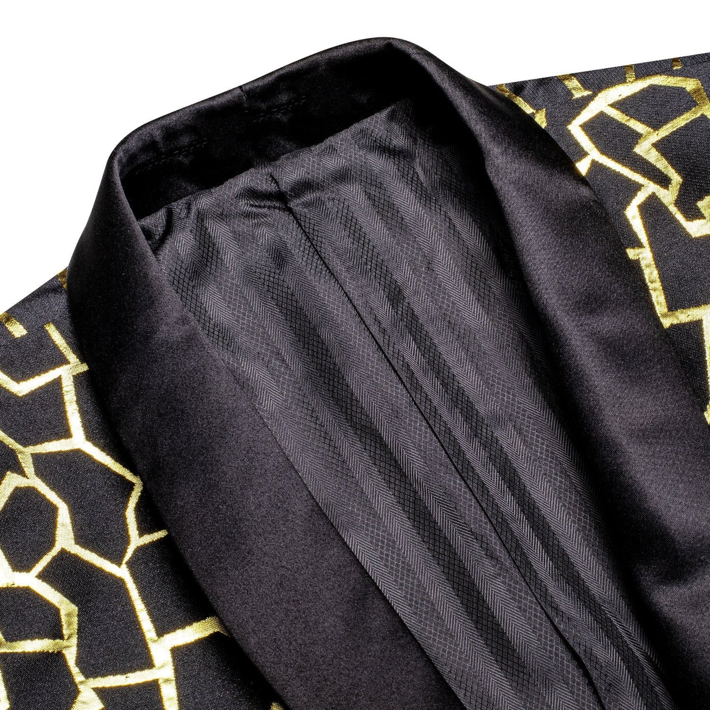 Black and Gold Tuxedo Jacket tuxedo    - Sophisticated Gentlemen