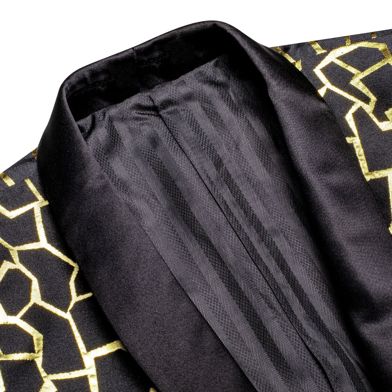 Black and Gold Tuxedo Jacket tuxedo    - Sophisticated Gentlemen