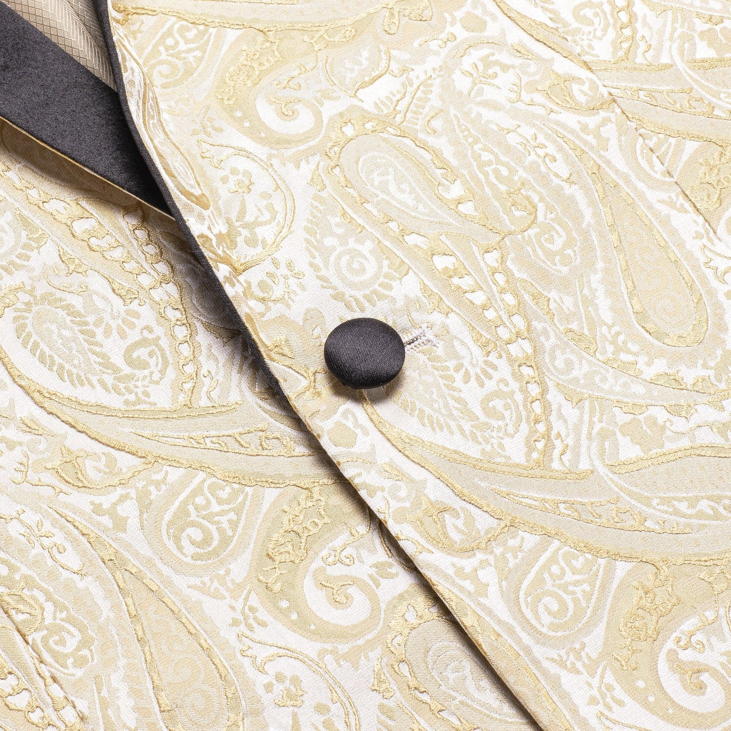 Khaki Embroidered Floral Tuxedo Jacket tuxedo    - Sophisticated Gentlemen