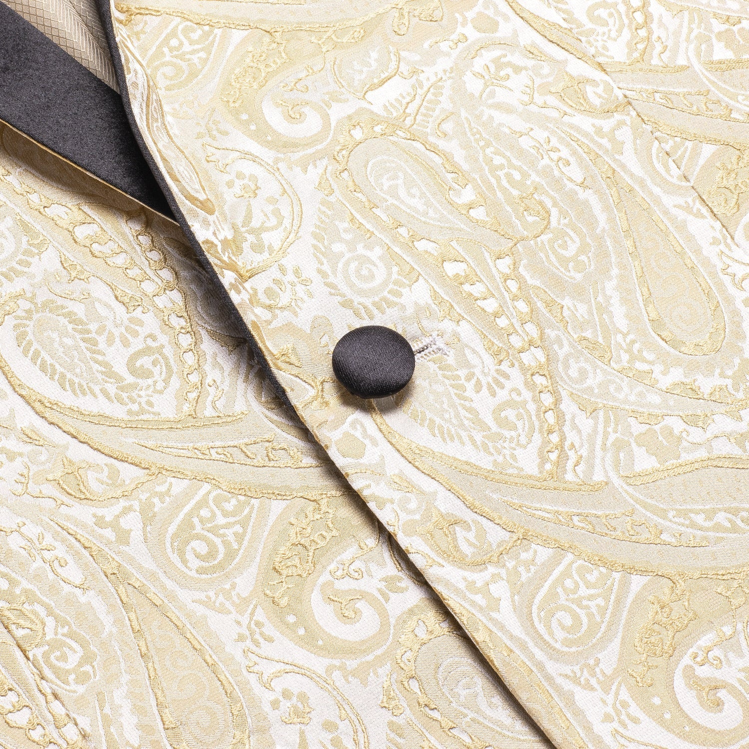 Khaki Embroidered Floral Tuxedo Jacket tuxedo    - Sophisticated Gentlemen