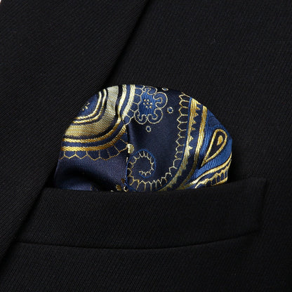 Quiet Storm Paisley Ascot and Pocket Square Ascot    - Sophisticated Gentlemen
