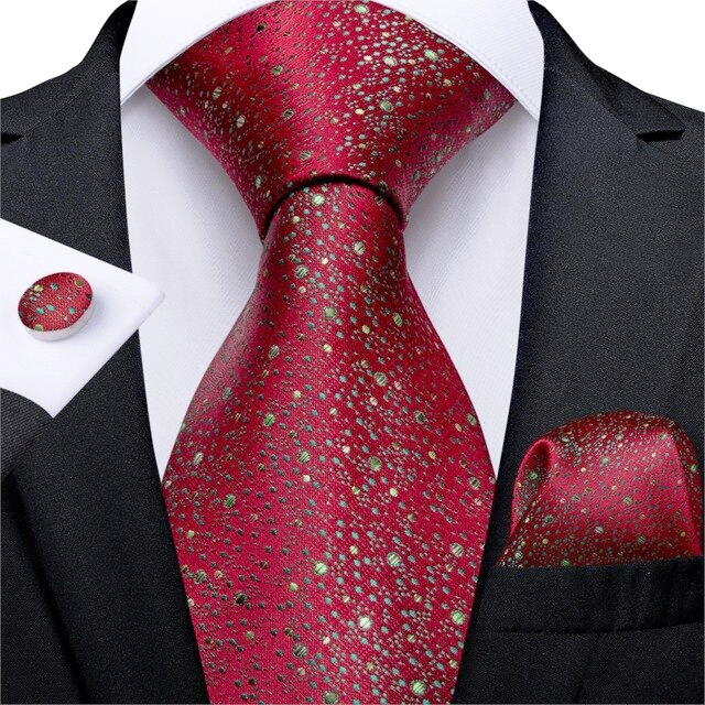 Christmas Sparkles Tie, Pocket Square and Cufflinks tie sets Standard packaging   - Sophisticated Gentlemen