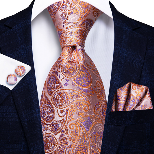 Fairy Garden Tie, Pocket Square and Cufflinks tie sets Standard packaging   - Sophisticated Gentlemen
