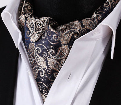 Cozumel Paisley Ascot and Pocket Square     - Sophisticated Gentlemen