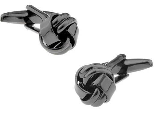 Black Knot Cufflinks cufflink    - Sophisticated Gentlemen