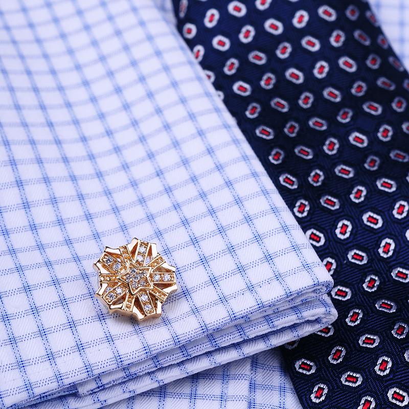 Crystal Star Cufflinks cufflink    - Sophisticated Gentlemen