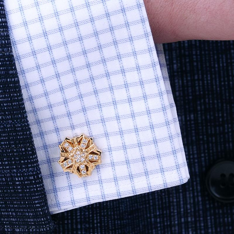 Crystal Star Cufflinks cufflink    - Sophisticated Gentlemen
