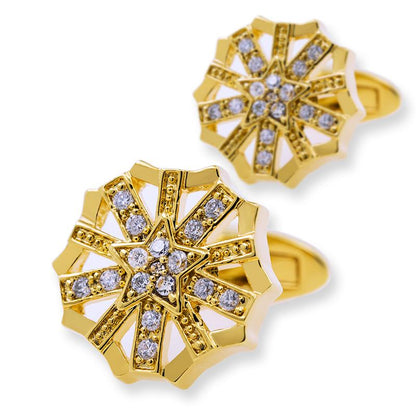Crystal Star Cufflinks cufflink    - Sophisticated Gentlemen