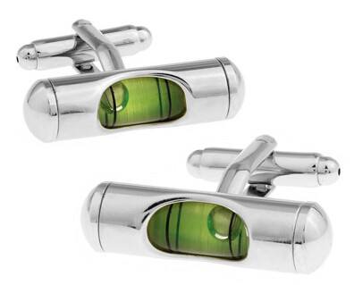 Green Level Cufflinks cufflink    - Sophisticated Gentlemen