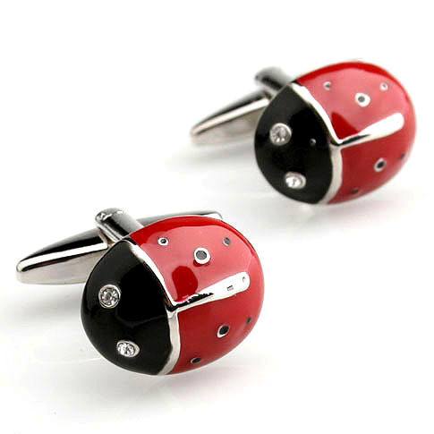 Sterling Lucky Ladybug Cufflinks cufflink    - Sophisticated Gentlemen