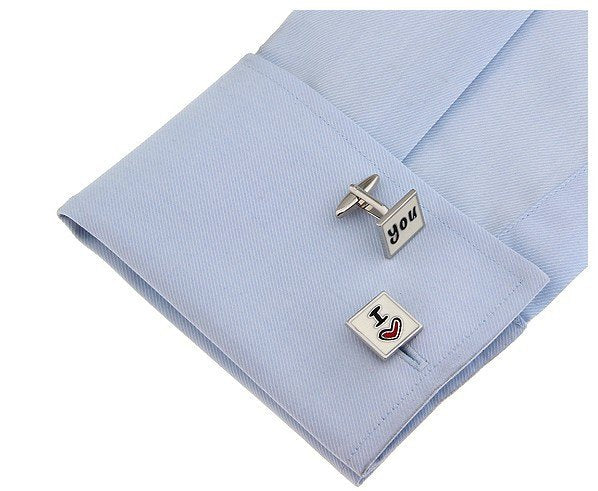 Wedding Series I Love You Cufflinks cufflink    - Sophisticated Gentlemen