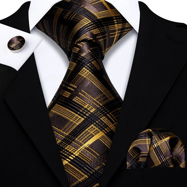 Light Lines Tie, Pocket Square and Cufflinks tie sets Standard packaging   - Sophisticated Gentlemen