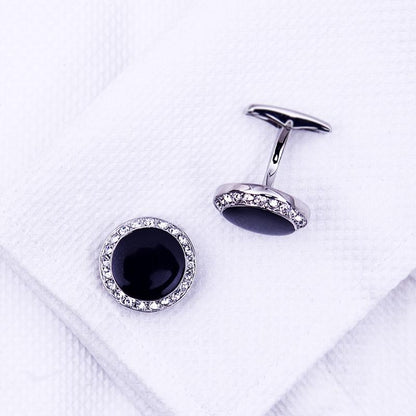 Gent's Crystal Black Tuxedo Cufflinks-Cufflinks-from-Gentlemanclothing.com.jpg