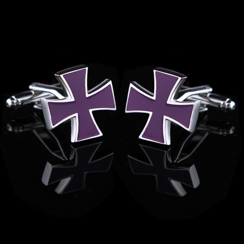 Gent's Purple Iron Cross Cufflinks-Cufflinks-from-Gentlemanclothing.com.jpg