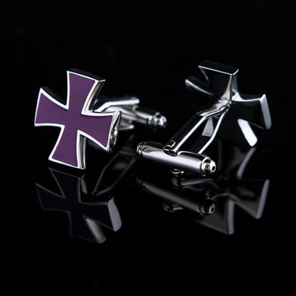 Gent's Purple Iron Cross Cufflinks-Cufflinks-from-Gentlemanclothing.com.jpg