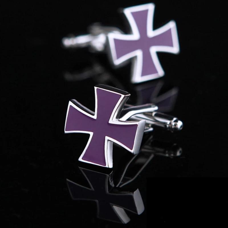 Gent's Purple Iron Cross Cufflinks-Cufflinks-from-Gentlemanclothing.com.jpg