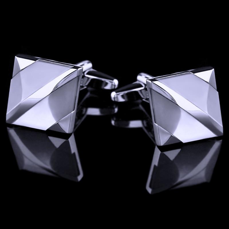 Gent's Silver Plated White Stone Cufflinks-Cufflinks-from-Gentlemanclothing.com.jpg