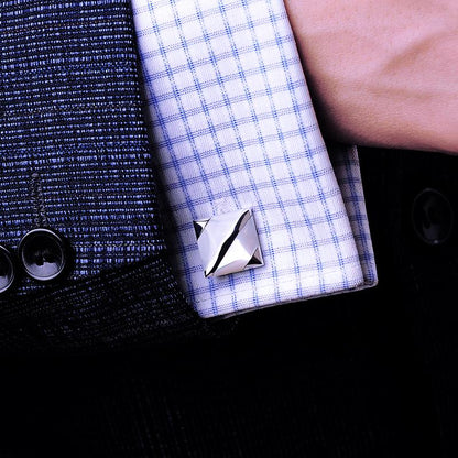 Gent's Silver Plated White Stone Cufflinks-Cufflinks-from-Gentlemanclothing.com.jpg