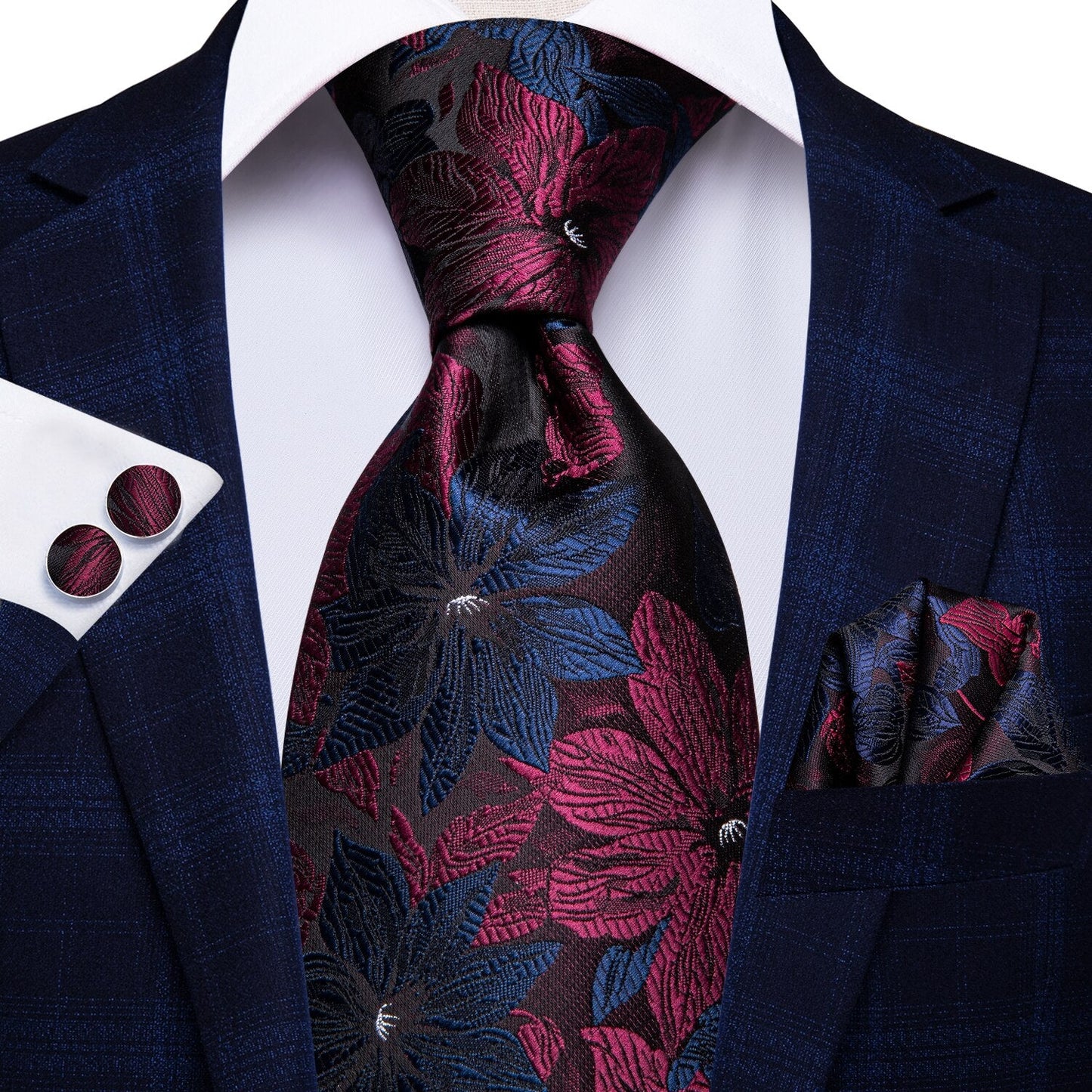 Herbarium Tie, Pocket Square and Cufflinks tie sets Standard packaging   - Sophisticated Gentlemen