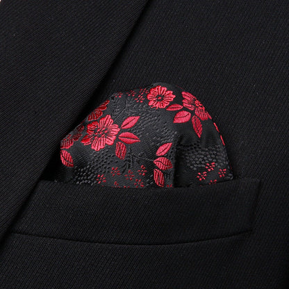 Midnight Rose Ascot and Handkerchief     - Sophisticated Gentlemen