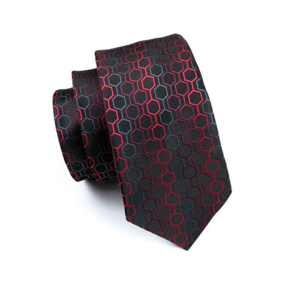 Honeycomb Tie, Pocket Square and Cufflinks tie set    - Sophisticated Gentlemen
