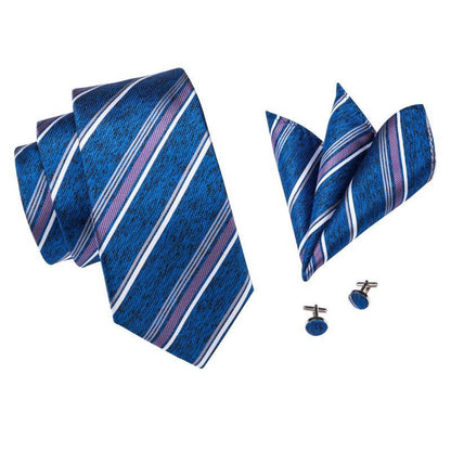 Denim Tie, Pocket Square and Cufflinks tie sets    - Sophisticated Gentlemen