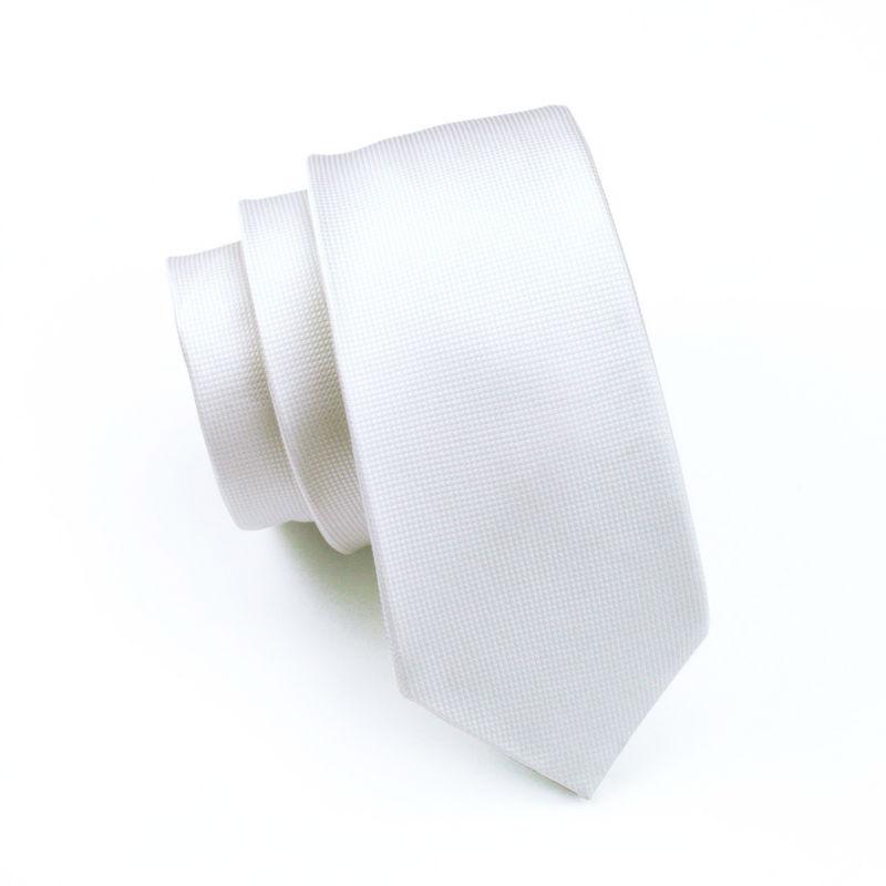 Plain White Tie, Pocket Square and Cufflinks tie sets    - Sophisticated Gentlemen