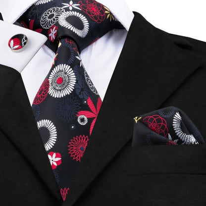 The Deep Ocean Tie, Pocket Square and Cufflinks tie sets Standard packaging   - Sophisticated Gentlemen