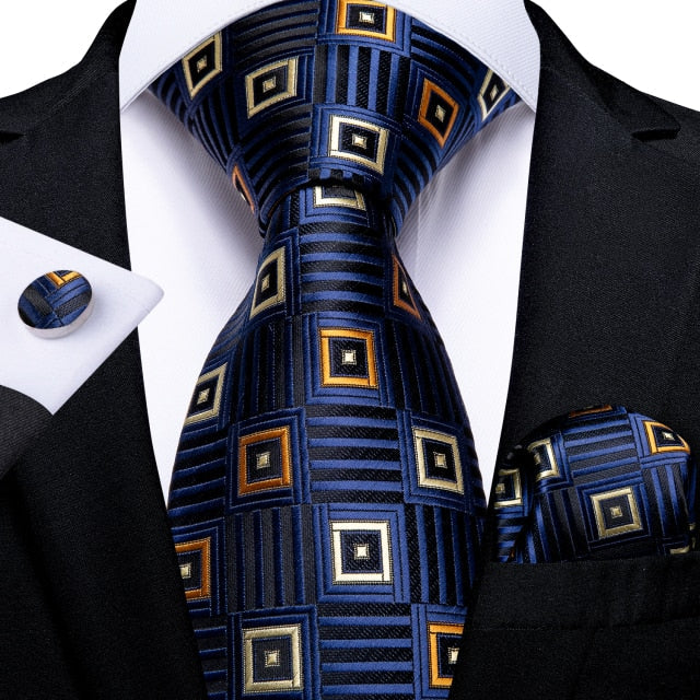 Windows At Night Tie, Pocket Square and Cufflinks tie sets Standard packaging   - Sophisticated Gentlemen