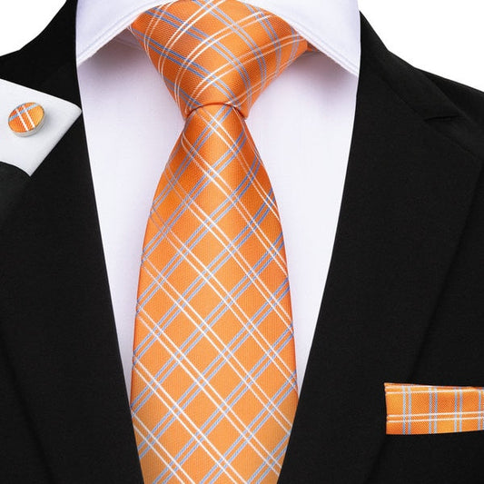 Surface Of Saturn Tie, Pocket Square and Cufflinks tie sets    - Sophisticated Gentlemen