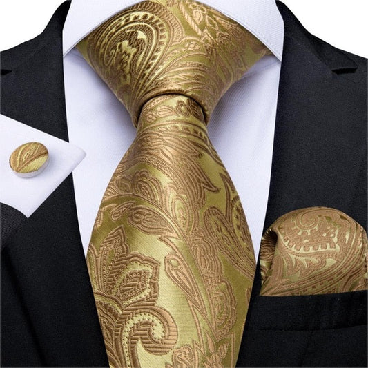 Antique Gold Tie Set tie sets Standard packaging   - Sophisticated Gentlemen