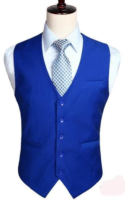 Blue Cotton Vest vest    - Sophisticated Gentlemen