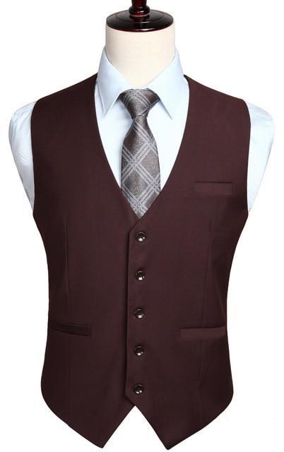 Brown Cotton Vest vest    - Sophisticated Gentlemen
