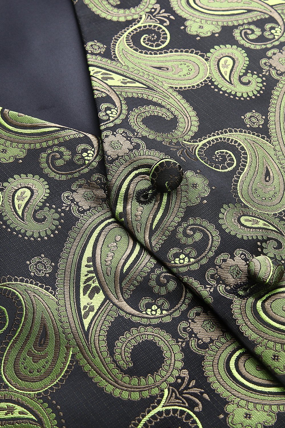 Black and Green Paisley Vest Set vest    - Sophisticated Gentlemen
