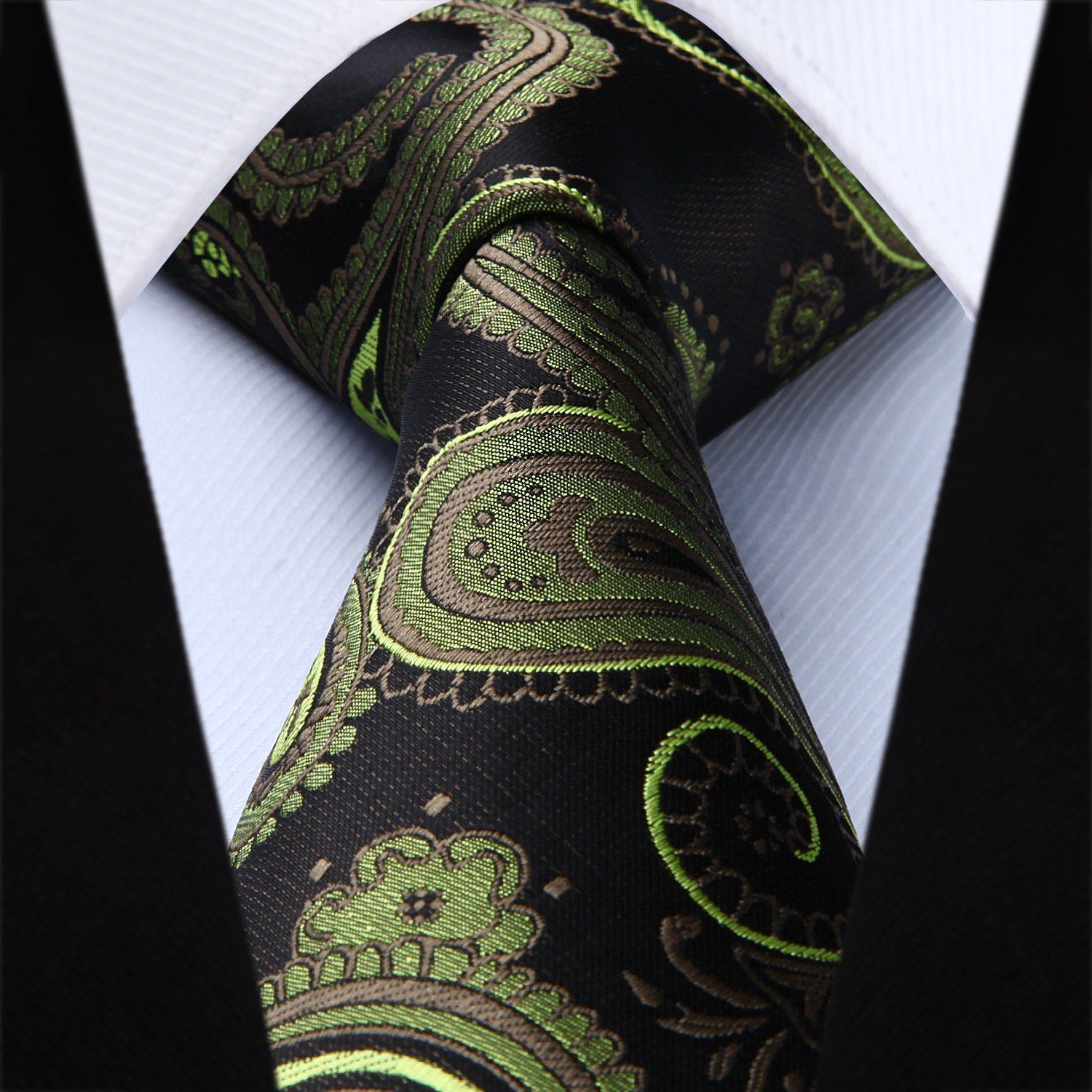 Black and Green Paisley Vest Set vest    - Sophisticated Gentlemen