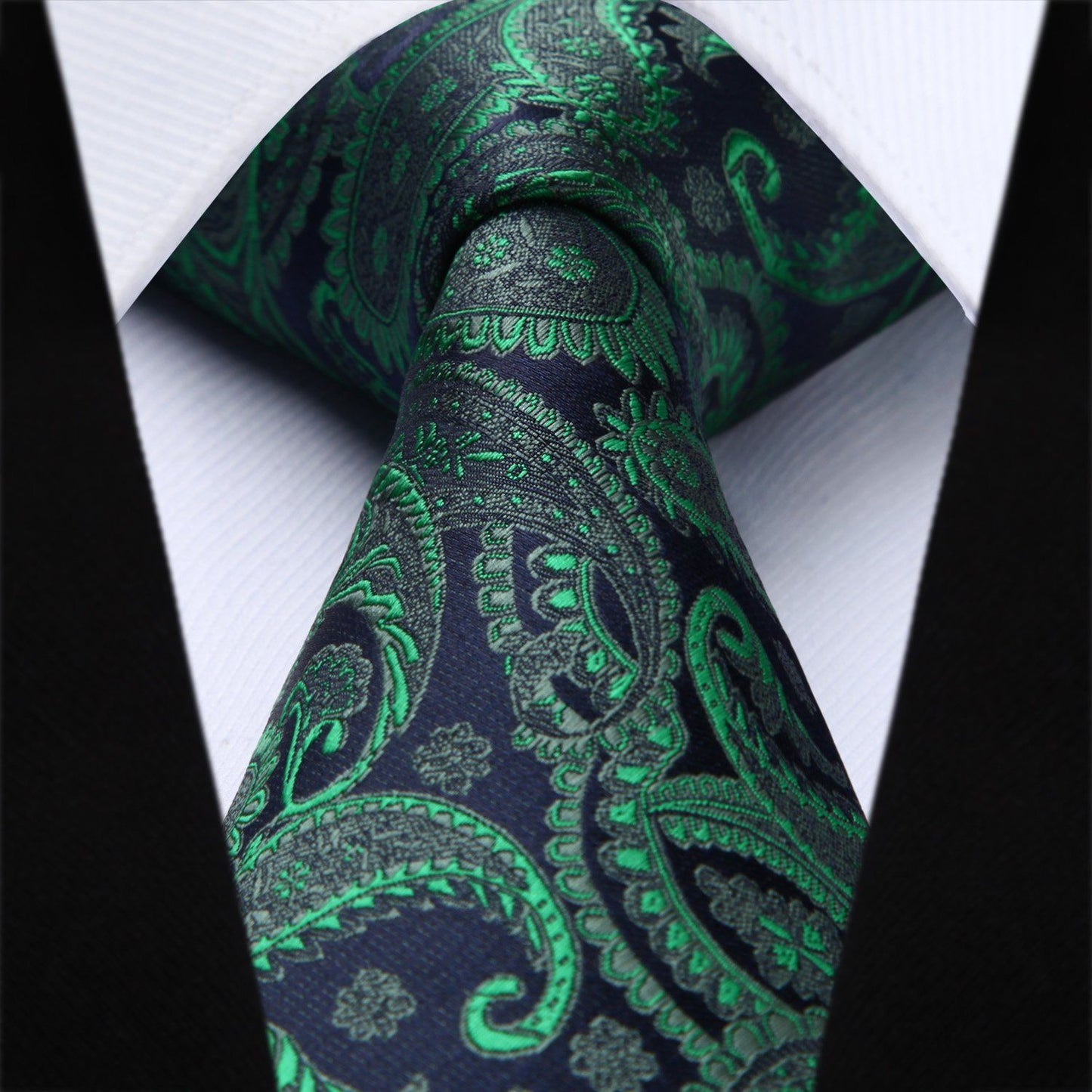 Green and Navy Paisley Vest Set vest    - Sophisticated Gentlemen